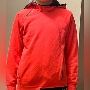 Boy’s hoodie. Bright orange colour. Very stylish and cool.